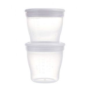 Depósitos para leche y comida (4 ud.) 180ml Canpo Babies