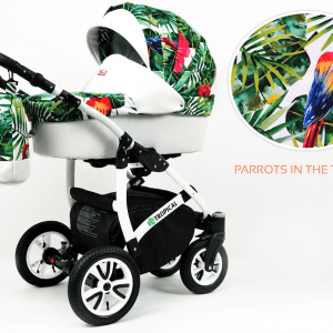 Cochecito Bebe Trio Tropical Parrot LittleCocoBaby