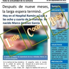 Lámina Diario de Nacimiento LittleCocoBaby con Marco