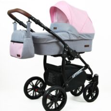 Cochecito de Bebe Optimal Gris /Rosa LittleCocoBaby