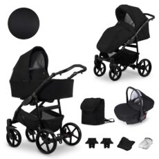 Cochecito Bebé Mata Negro Ref10 LittleCocoBaby