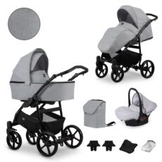 Cochecito Bebé Mata Gris Ref9 LittleCocoBaby