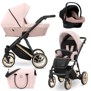 Cochecito Bebé 3 en 1 IVENTO Rosa LittleCocoBaby