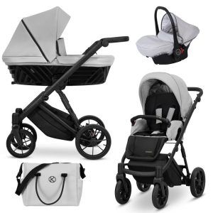Cochecito Bebé IVENTO Ref6 Gris Ecopiel LittleCocoBaby