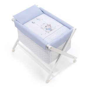 Minicuna Oso Columpio Azul Interbaby