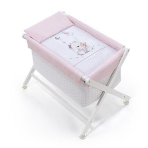 Minicuna Oso Columpio Rosa Interbaby
