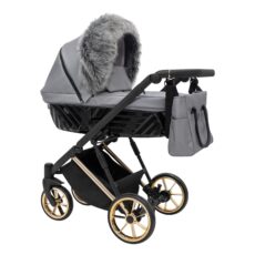 Cochecito Bebé IVENTO Gris Ecopiel Luxe LittleCocoBaby