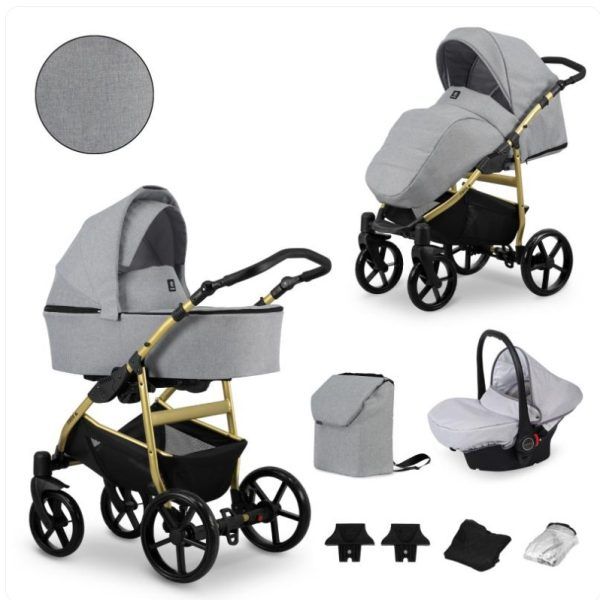 Cochecito Bebé Mata Gris RefD9 LittleCocoBaby