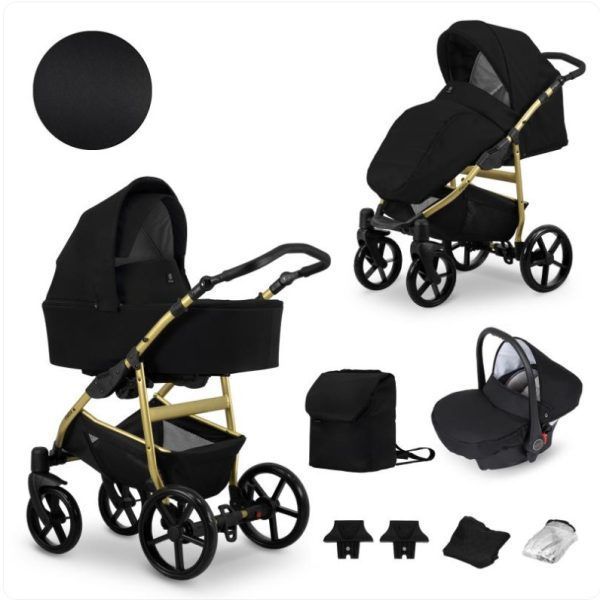 Cochecito Bebé Mata Negro RefD10 LittleCocoBaby