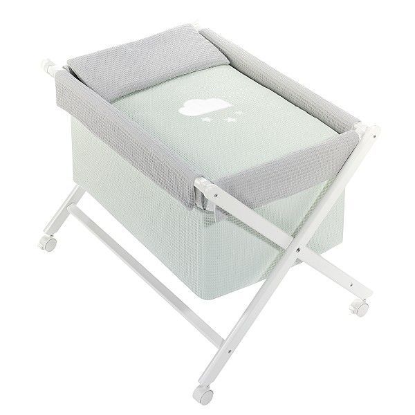 Minicuna tijera Viggo Verde LittleCocoBaby