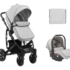 Carrito de bebé 3en1 asiento transf. Beloved Gris Claro 2023