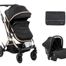 Carrito de bebé 3en1 asiento transf. Kaia Negro