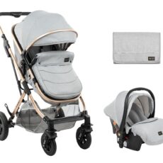 Carrito de bebé 3en1 asiento transf. Kaia Gris Claro