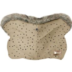 Guantes de invierno Luxury Fur Dots Beige