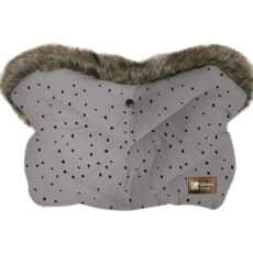 Guantes de invierno Luxury Fur Dots Gris