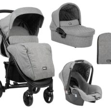 Carrito de bebé 3en1 Madrid Gris Oscuro Melange 2020