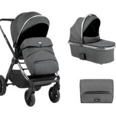 Carrito de bebé 2en1 con capazo Tiffany Gris Oscuro