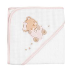 Toalla con capucha 90/90 cm Dream Big Rosa