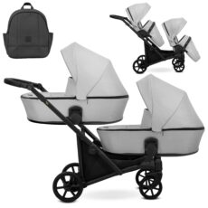 Cochecito Gemelar Brav Duo 2en1 Gris