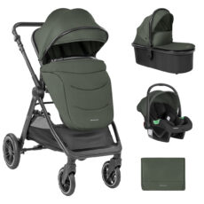 Carrito de bebé 3en1 con capazo Ava Verde Militar
