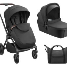 Carrito de bebé 2en1 con capazo Kara Negro 2025