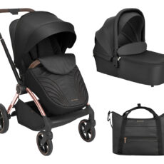 Carrito de bebé 2en1 con capazo Kara Negro