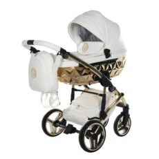 Cochecito para bebé JUNAMA Hand Craft 08 Blanco & Oro