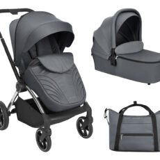Carrito de bebé 2en1 con capazo Kara Gris