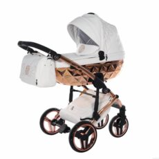 Cochecito para bebé JUNAMA Enzo 03 Blanco & Cobre