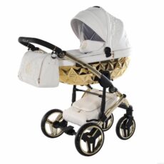 Cochecito para bebé JUNAMA Enzo 02 Blanco & Oro