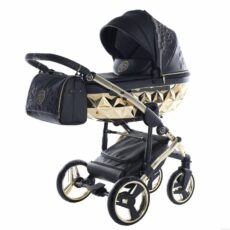 Cochecito para bebé JUNAMA Enzo 01 Negro & Oro