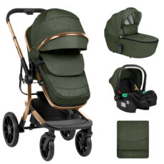 Carrito de bebé 3en1 con capazo de plastico Irene Verde Militar 2024