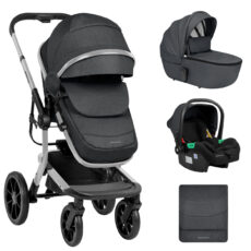 Carrito de bebé 3en1 con capazo de plastico Irene Gris Oscuro 2024
