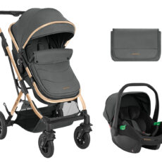 Carrito de bebé 3en1 asiento transf. Kaia Gris Oscuro 2024