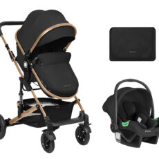 Carrito de bebé 3en1 asiento transf. Amaia Negro 2024