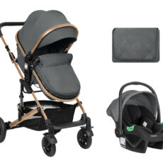 Carrito de bebé 3en1 asiento transf. Amaia Gris Oscuro 2024