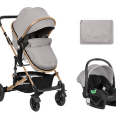Carrito de bebé 3en1 asiento transf. Amaia Gris Claro 2024